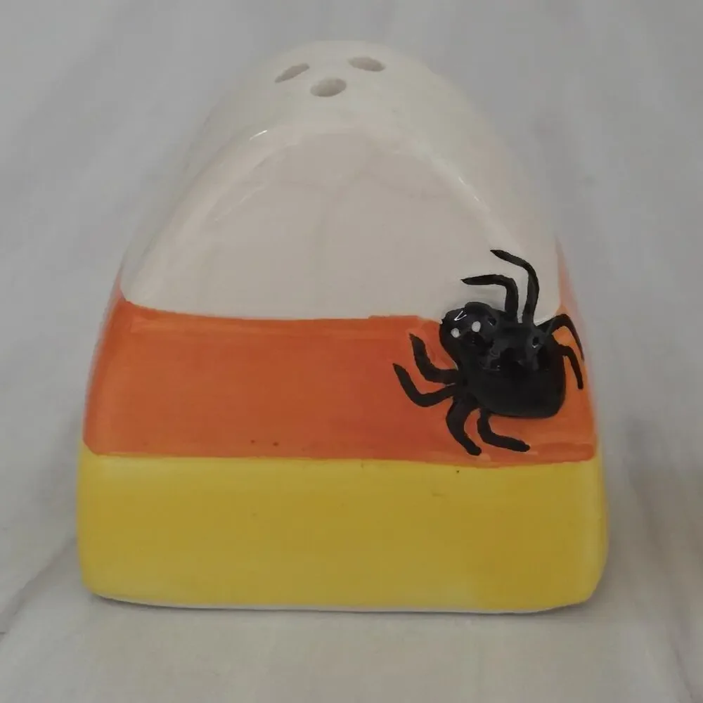 Candy Corn Spider Halloween Salt & Pepper Shakers